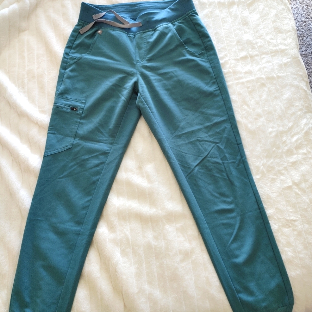 FIGS XS Jogger Scrub Bottoms - Teal